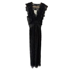 Zara lace maxi dress in black